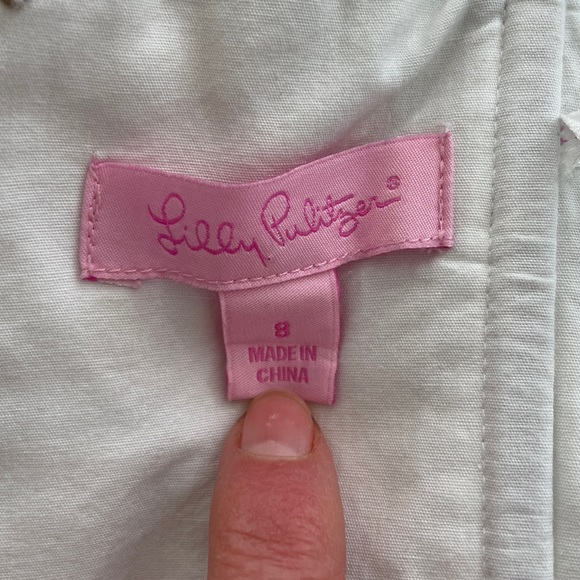Lilly Pulitzer White Strapless Eyelet Lace Cotton Mini Dress - Sz US 8 - Picture 8 of 15